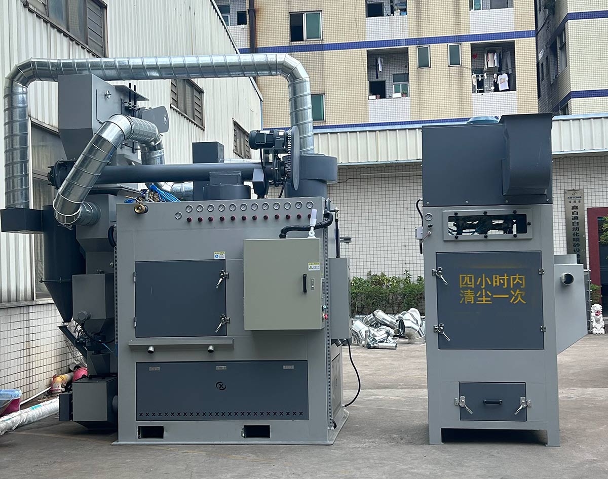 深圳百超機(jī)械制造的轉(zhuǎn)盤式自動噴砂機(jī)設(shè)備實(shí)拍圖片