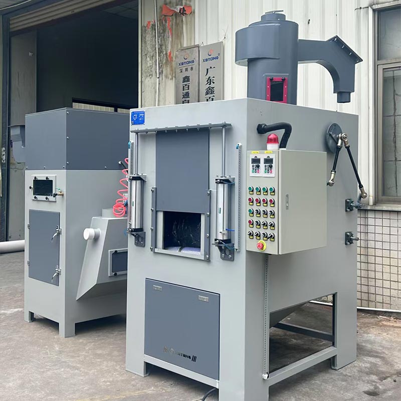 深圳百超生產(chǎn)廠家制造的轉(zhuǎn)盤式自動(dòng)噴砂機(jī)設(shè)備實(shí)拍圖片