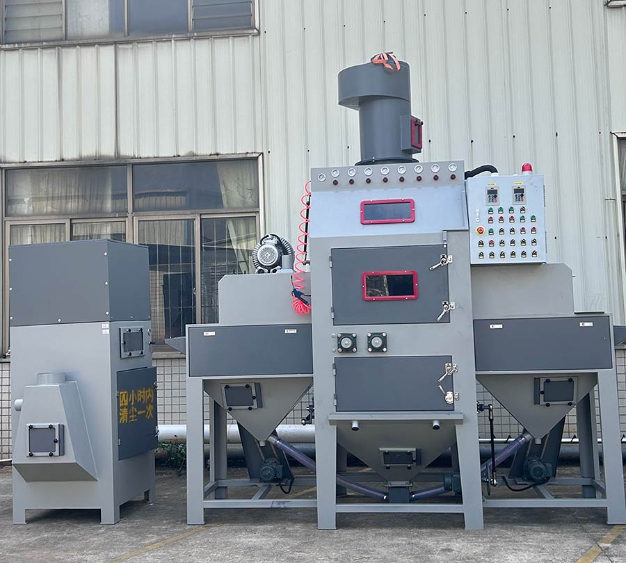 深圳百超機械輸送式自動噴砂機設備